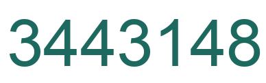 Number 3443148 green image