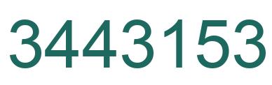Number 3443153 green image