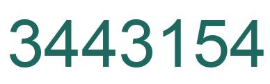 Number 3443154 green image