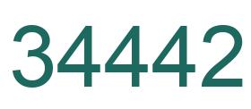 Zahl 34442 grün bild