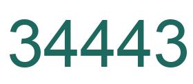 Zahl 34443 grün bild