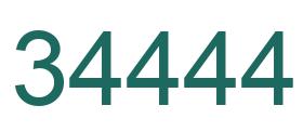 Zahl 34444 grün bild