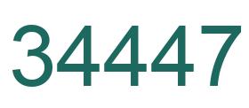 Zahl 34447 grün bild