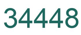 Zahl 34448 grün bild