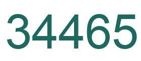 Zahl 34465 grün bild