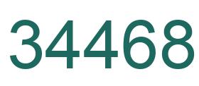 Number 34468 green image