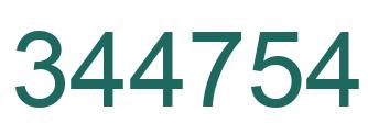 Number 344754 green image