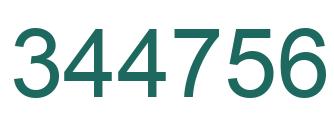 Number 344756 green image