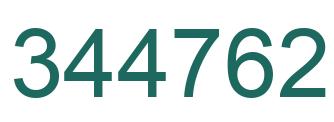 Number 344762 green image