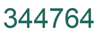 Number 344764 green image
