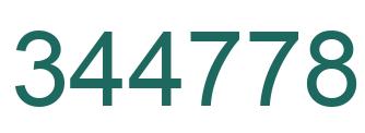 Number 344778 green image