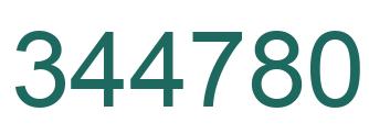 Number 344780 green image