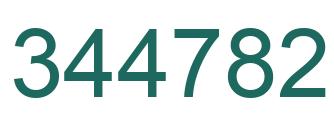 Number 344782 green image