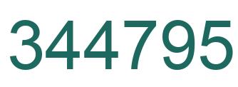 Number 344795 green image