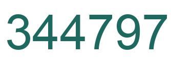 Number 344797 green image