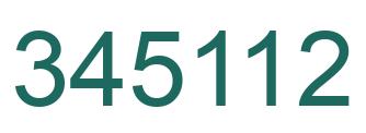 Number 345112 green image