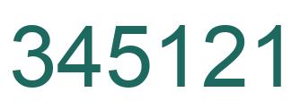 Number 345121 green image