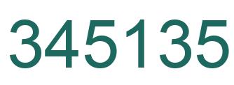 Number 345135 green image