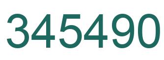Number 345490 green image