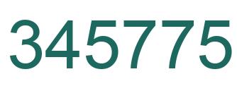 Number 345775 green image