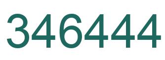 Number 346444 green image