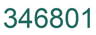Number 346801 green image