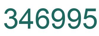 Number 346995 green image