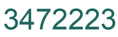 Number 3472223 green image