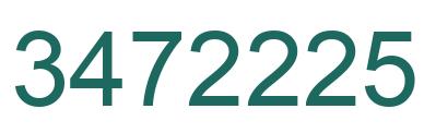Number 3472225 green image