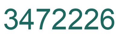 Number 3472226 green image