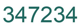 Number 347234 green image