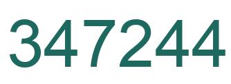 Number 347244 green image