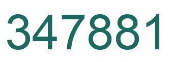 Number 347881 green image