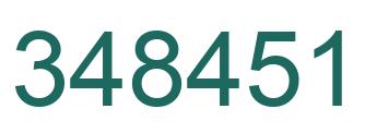 Number 348451 green image