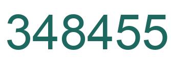 Number 348455 green image