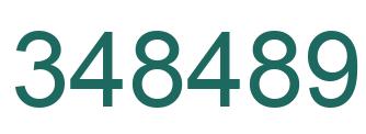 Number 348489 green image