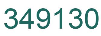 Number 349130 green image