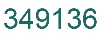 Number 349136 green image
