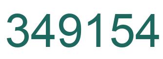 Number 349154 green image