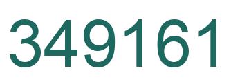 Number 349161 green image