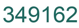 Number 349162 green image