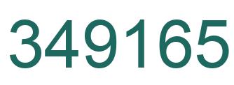 Number 349165 green image