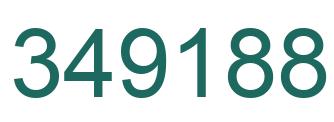 Number 349188 green image