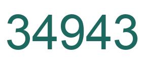 Zahl 34943 grün bild
