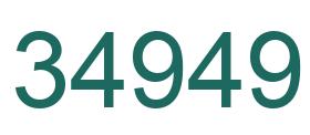 Zahl 34949 grün bild