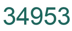 Zahl 34953 grün bild
