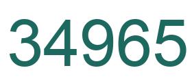 Zahl 34965 grün bild