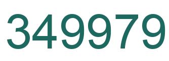 Number 349979 green image