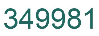 Número 349981 imagen verde