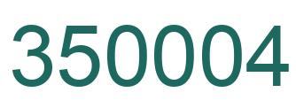 Número 350004 imagen verde